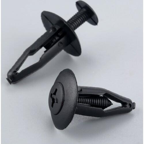 Yetaha 50Pcs 7.5mm Auto Fasteners For Ford Surface Door Trim Panel Plastic Rivets Bumper Fender Retainers Push Clips