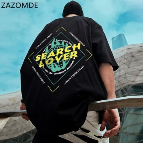 ZAZOMDE Men Oversize 5XL Tshirts Streetwear Hip Hop Punk Rock Gothic Tees Shirts Harajuku Fashion Casual Short Sleeve Loose Tops
