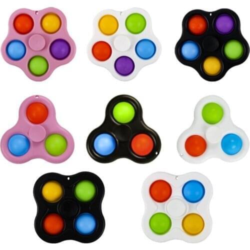 100pcs/lot Simple Dimple Fidget Toy Small Fidget Toys Push it Figet Toys Stress Relief For Kids Adults Early Educational Simple
