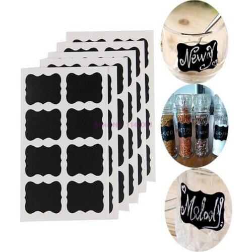 200set 36pcs/set Blackboard Stickers Craft Kitchen Jar Storage Box Label Black Spice Blackboard Sticker Blackboard