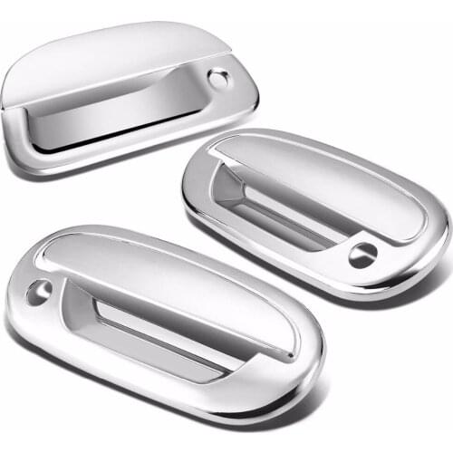 2DR Tail gate COVER and chrome Door Handle Cover w/Passenger Keyhole & Coded Lock (Chrome) FOR Ford F-150 97-03