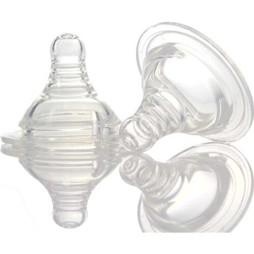 3Pc Silicone Gel Wide Mouth Thick Matte Baby Infant Kids Teether Care Milk Feeding Bottle Pacifier Teat Breast Nipple Cross Hole