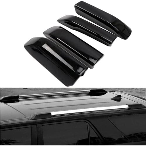 4Pcs Roof Rack Cover Roof Bar End Shell Black Color For Toyota 4Runner N280 4-Door 2010-2013 2014 2015 2016 2017 2018 2019 2020