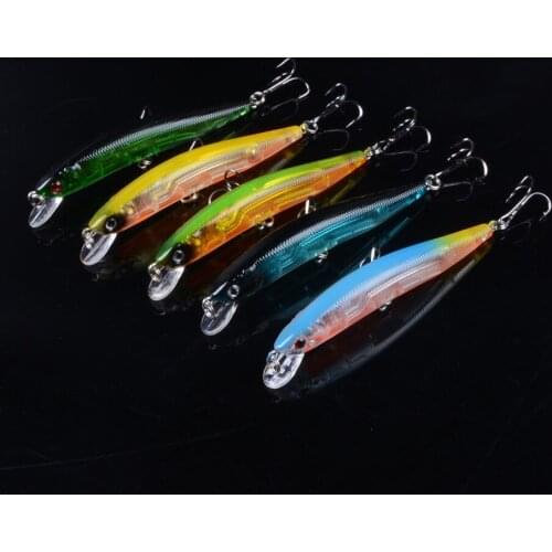 5pcs 9.5cm 8.4g Fishing Lures Minnow Set Fishing Bait Fishing Tackle Wobbler Tackle Crankbait Pesca Baits kit set 3D Eye