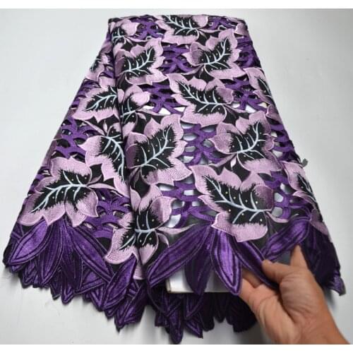 5 yards dubai style fabrics handcut hollow African Voile lace fabric beautiful 100% cotton swiss voile lace in switzerland VF5-8