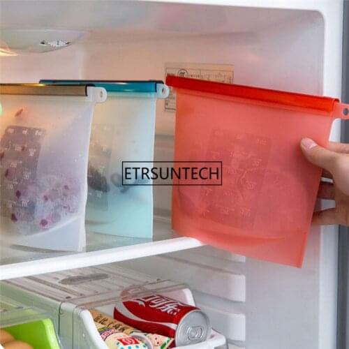 50PCS Food Storage Stand Up Fresh Bags Zip Silicone Reusable Lunch Fruit Leakproof Cup Freezer Vegetable Cup Bowl