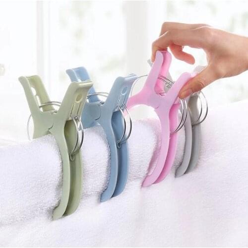 Household Multi-Function Plastic Big Clip Strong Sun Quilt Clothes Clip Wind Clips Curtain Clip Metal Spring Drying Clip