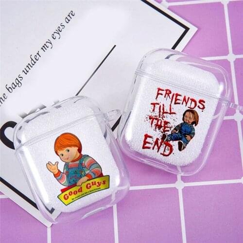 Earphone Case For Airpods 2 1 Cartoon Chucky Good Guys Wireless Bluetooth Soft Headphones Cover Silicone Clear Funny Coque