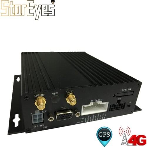 GPS 3G 4G School Bus Taxi Trailer Truck Vehicle Car AHD 1080P 4Channel Dual SD Card Mobile DVR