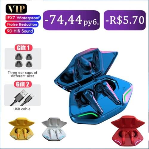 TWS Phone Gaming Headphones with charge box 8 Hours 9D Stereo Bass Headset Gamer Waterproof Wireless Earphones Bluetooth Earbuds