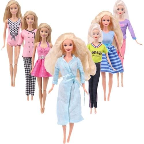 11 Set Fashion Accessories Doll Beautiful Suits & Dresses Suitable For Summer & Autumn For Babies Dolls Girls Toy Gift