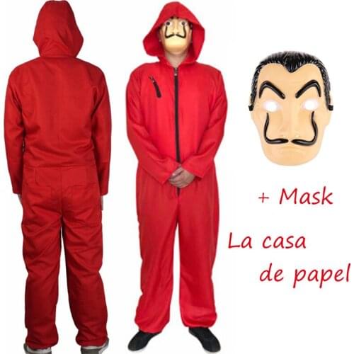 Movie Salvador Dali Clothing Money Heist Cosplay Costume The House Of Paper La Casa De Papel Halloween Mask Cosplay Carnival