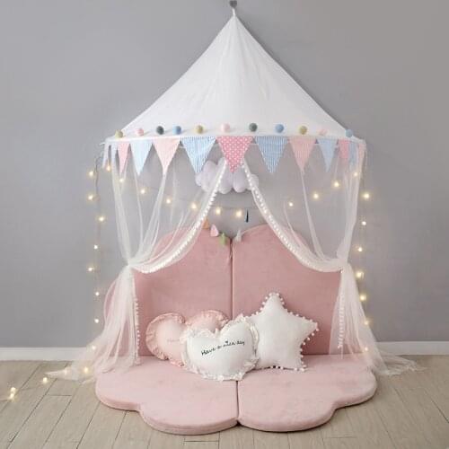 Mosquito Net Tent Nordic Baby Crib Canopy Bed Curtain Kids Play Tent Teepee Baby Crib Mosquito Netting Indoor Outdoor Home Decor