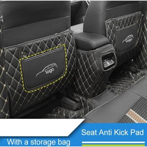 QHCP Seat Backrest Anti kick Pad Car Armrest Box Protection Door B Pillar Anti-kick Mat For Subaru Forester Outback Legacy 2015
