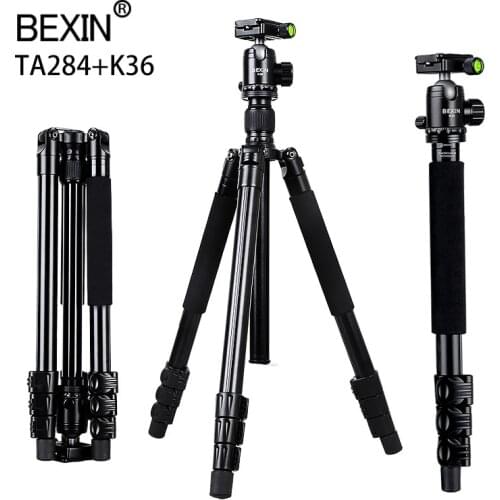 Aluminum Alloy Professional Tripod Lightweight Travel Portable Camera Tripod Stand For Digital Camera Nikon Sony Mount Adapter