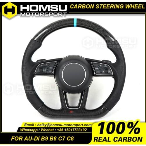 Custom alcantar carbon fiber steering wheel For audi B9 B8 C7 C8 racing wheel convertible Custom alcantar carbon steering wheel