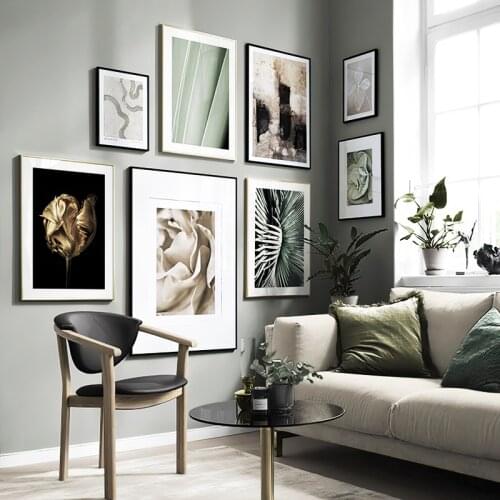 Scandinavian Nature Landscape Canvas Painting Flower Leaf Abstract Nordic Poster Print Wall Art Picture Home Decoration