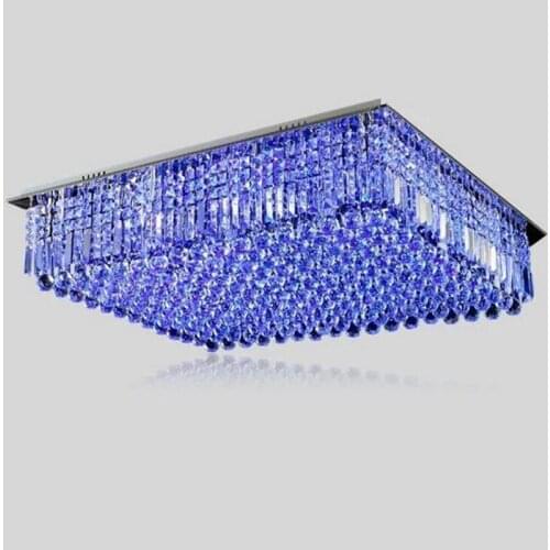 Modern luxury LED ceiling lamp living room crystal lamps rectangular crystal ceiling lamps lighting fixture led crystal lights