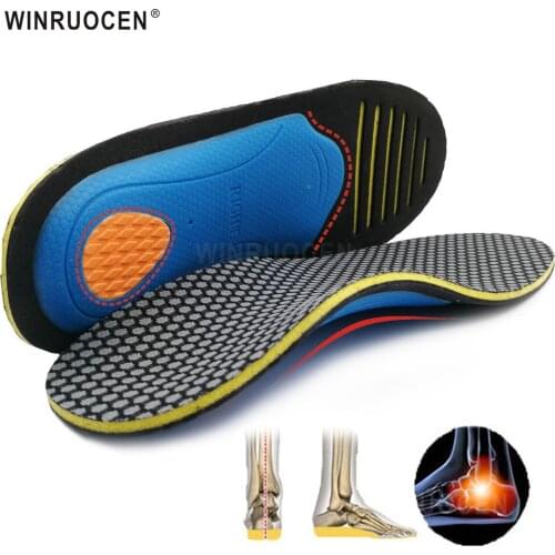 Genuine plantar fasciitis orthotics Insole for Flat Foot Arch Support varus flat foot Health orthopedic Insoles men and women