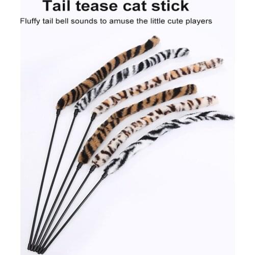 Cat Teaser Wand Simulation Animal Tail Cloth Strip Cat Toy Cat Interactive Toy Funny Cat Stick Pet Cat Supplies Cat Accessories