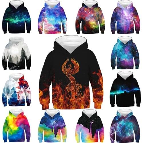 2020 Spring Starry Sky 3d Childrens Sweatshirt for Boy Hoodies & Sweatshirts for Girls Teenagers 3d Hoodies Kids Clothes CZX13