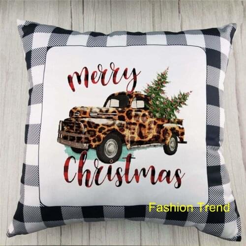 10pcs/lot High Quality Pillow Cover Monogram Personalized Buffalo Plaid Cushion Cover Checkered Pillowcase