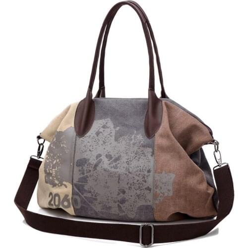 2021 Womens Bag Autumn New Canvas Bag Portable Shoulder Messenger Bag Casual Womens Duck-Coated Big Bag