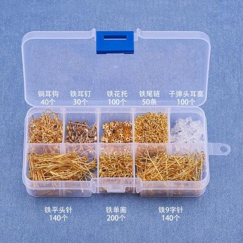 10 grid findings earring Bracelet supplies adult repair tool diy necklace materials handmade jewelry making kit with accessories
