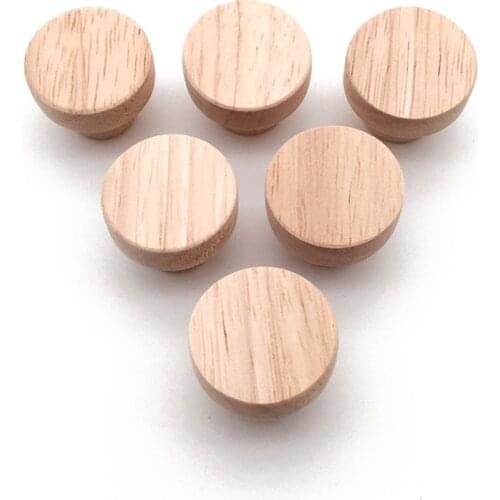 2Pcs Wood Round Pull Knobs Cabinet Drawer Wardrobe Knobs Handle For Furniture