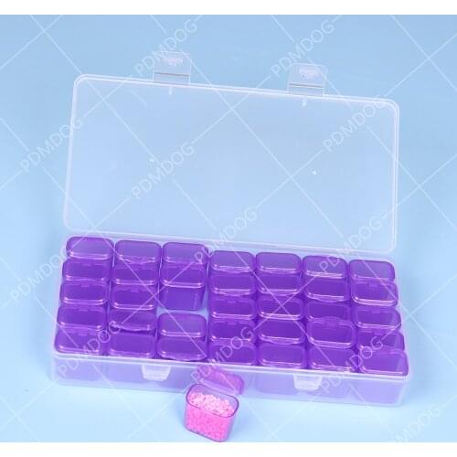 35 Girds 5D DIY Diamond Painting Accessories Beads Container Rhinestones Storage Box Diamond Embroidery Tools Case Organizer