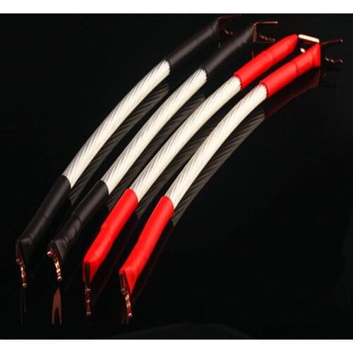 4pcs 5N OCC 20cm silver plated bridge machine linehifi speaker Jumper speaker cable AMP CD DVD player interconnector cable