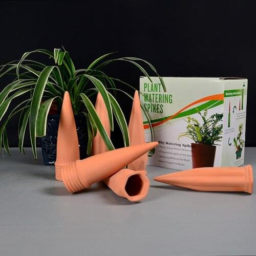6 Pcs Plant Watering Devices Terracotta Self Watering Spikes