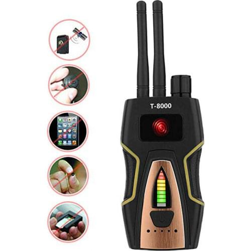 YHY T8000 Anti-Spy Wireless RF Signal Detector GSM Audio Finder GPS Scan Detector