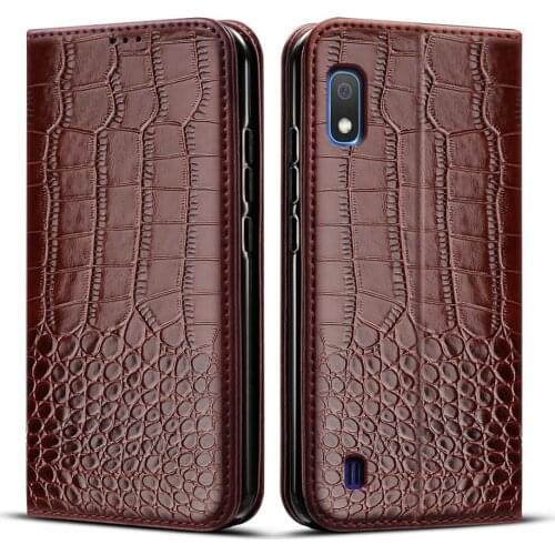 Case For Samsung Galaxy A10 Case 2019 Crocodile texture leather Coque for Samsung A10 A 10 SM-A105F A105 A105F Cover
