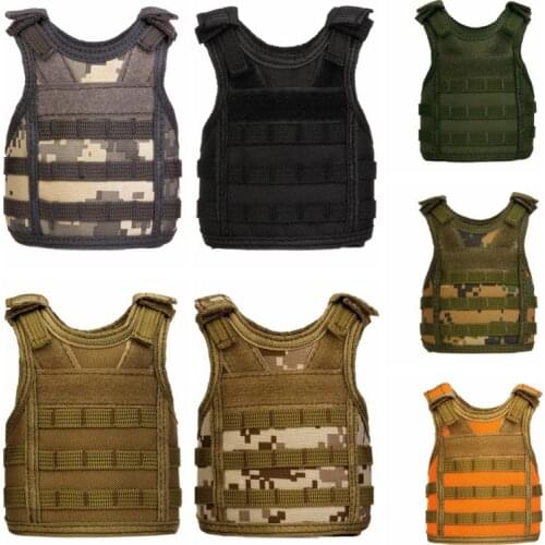 Tactical Beer Bottle Vest Cover Military Mini Molle Vest Adjustable Detachable Camping Drinks Can Water Bottles Cover