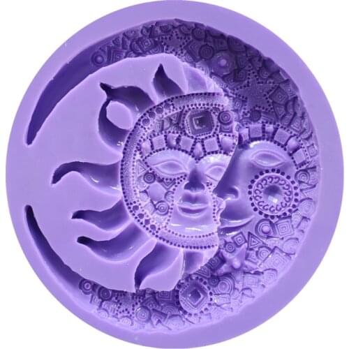 European Moon Sun Shape Mold Epoxy Resin DIY Craft for Home Decoration