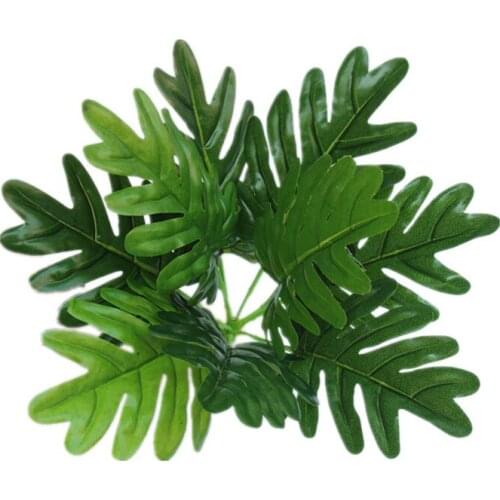 European Countryside Garden Plant Plastic Fake Leaves 9 branch Taro Leaf Plant