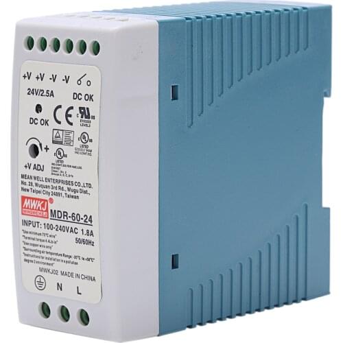 MDR-60 5V 15V 20W 60W Din Rail power supply ac-dc driver voltage regulator power suply 110V 220V Voltage switching power supply