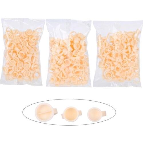 100 Pcs Eyebrow Tattoo Ring Cup Microblading Pigment Glue Holder Divider Tattoo Ink Pigment Holder Cup Permanent Makeup Supplies