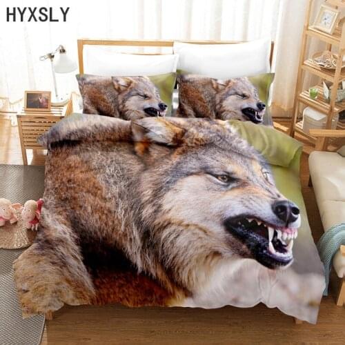 3D Wolf Animal Printing Bedding Set King Queen Single Double Size Duvet Cover Sets Kids Boy Adult Comforter Bedclothes Bed Linen