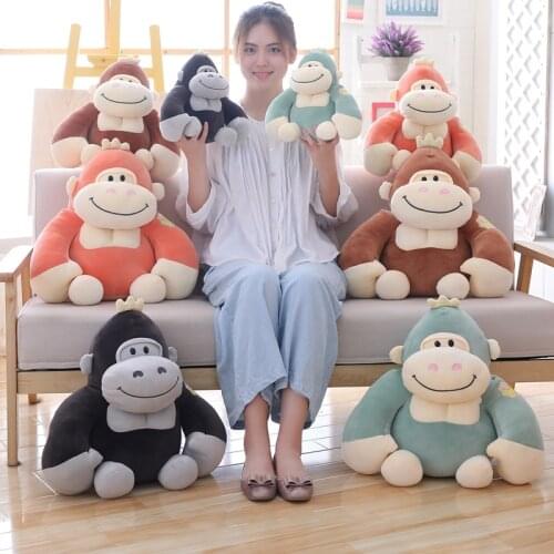 Lovely 28/38/48cm plush Simulation Gorilla Orangutan lifelike cool doll stuffed soft Pillow good quality christmas gift for kid