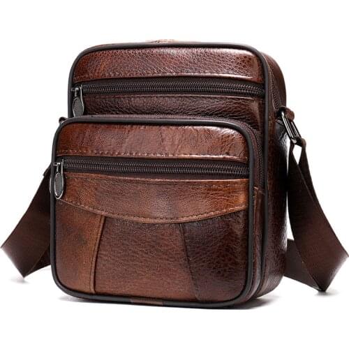 Hot Sale Man handbag Genuine Leather Men Messenger Bag Male Small Man Fashion Crossbody Shoulder Bags Mens Travel Handbags