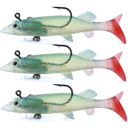 1PC Jig Head Lure Soft Fishing Lure 26G/20G soft baits shad soft plastic Sillicon lure