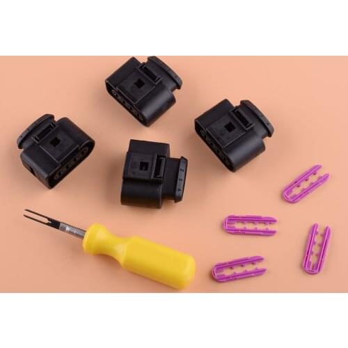 4B0973724 Car Ignition Coil Connector Repair Kit With 0.3cm Space Take-Up Tool Fit For Audi A1 A2 A3 A4 A6 A8 Q7 TT VW Beetle
