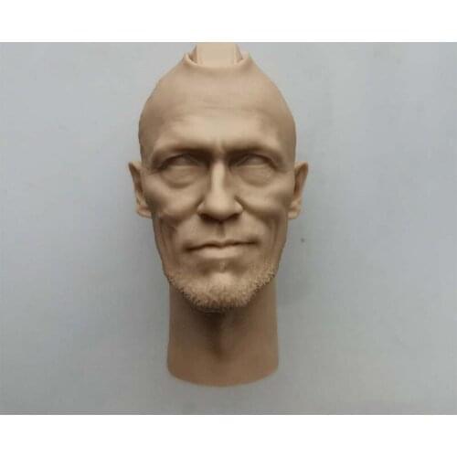 Unpainted 1/6 Yondu Michael Rooker Head Sculpt PVC Male Soldier Head Carving Fit 12'' Action Figure Body