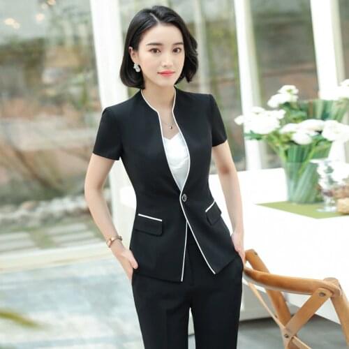 IZICFLY New Summer women suits With Pants and Blazer Slim Business ensemble femme 2 pieces pantalon Office Wear Big Size 4XL