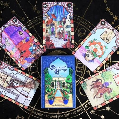 Rana George Lenormand Oracle Deck 42-Card Deck Includes Extra Man And Woman Cards Tarot With 142 Page PDF Guidebook Card Game