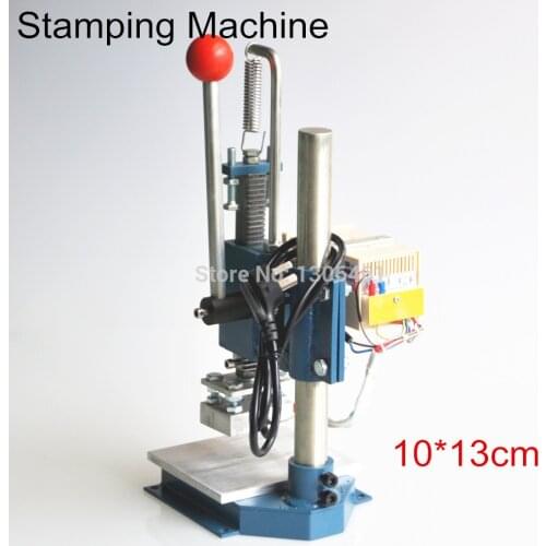 Manual Hot Foil Stamping Machine Foil Stamper Printer Leather Embossing Machine (10X13cm) 220V/110V