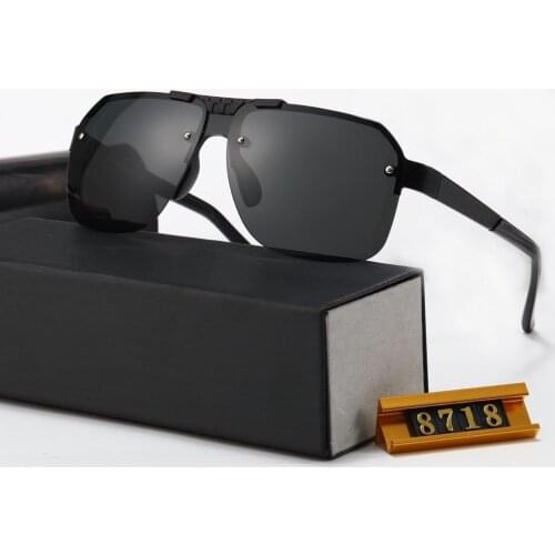 Fashion Brand Sunglasses Men Polarized Retro Trend Sun Glasses Male UV400 Travel Driver Driving Mirror Eyewear With Accessories