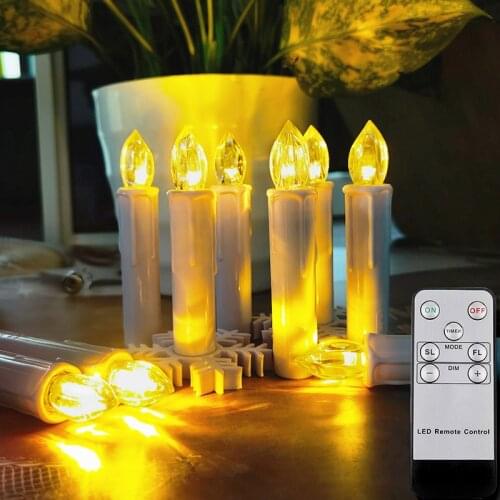 LED Candle Light With Remote Control And Timed Flameless Flashing Christmas Tree Candle Battery Powered Home Decoration Candles